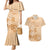 Personalised New Zealand Auckland Folk Festival Couples Matching Mermaid Dress and Hawaiian Shirt Vintage Style LT05 Brown - Polynesian Pride