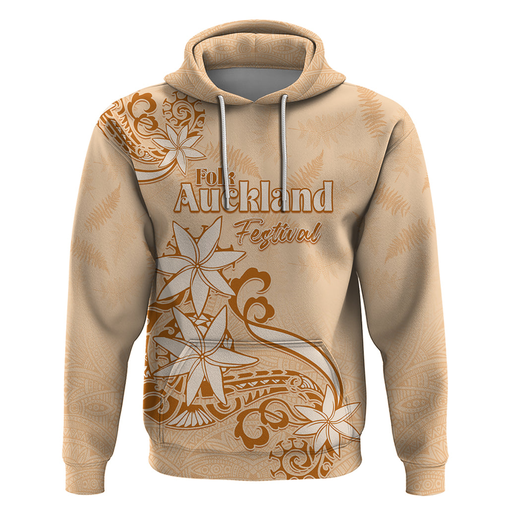 Personalised New Zealand Auckland Folk Festival Hoodie Vintage Style LT05 Pullover Hoodie Brown - Polynesian Pride