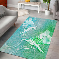 Couple Sea Turtle One Love One Heart Area Rug LT05 - Polynesian Pride