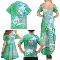 Couple Sea Turtle One Love One Heart Family Matching Summer Maxi Dress and Hawaiian Shirt LT05 - Polynesian Pride