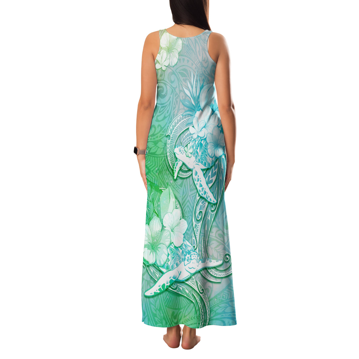 Couple Sea Turtle One Love One Heart Family Matching Tank Maxi Dress and Hawaiian Shirt LT05 - Polynesian Pride