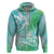 Couple Sea Turtle One Love One Heart Hoodie LT05 Zip Hoodie Aqua - Polynesian Pride