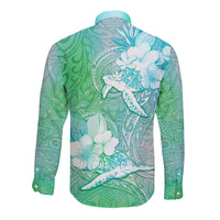 Couple Sea Turtle One Love One Heart Long Sleeve Button Shirt LT05 - Polynesian Pride