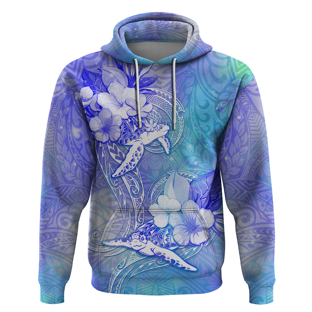 Couple Blue Sea Turtle Heart Love Hoodie LT05 Pullover Hoodie Blue - Polynesian Pride