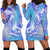 Couple Blue Sea Turtle Heart Love Hoodie Dress LT05 - Polynesian Pride