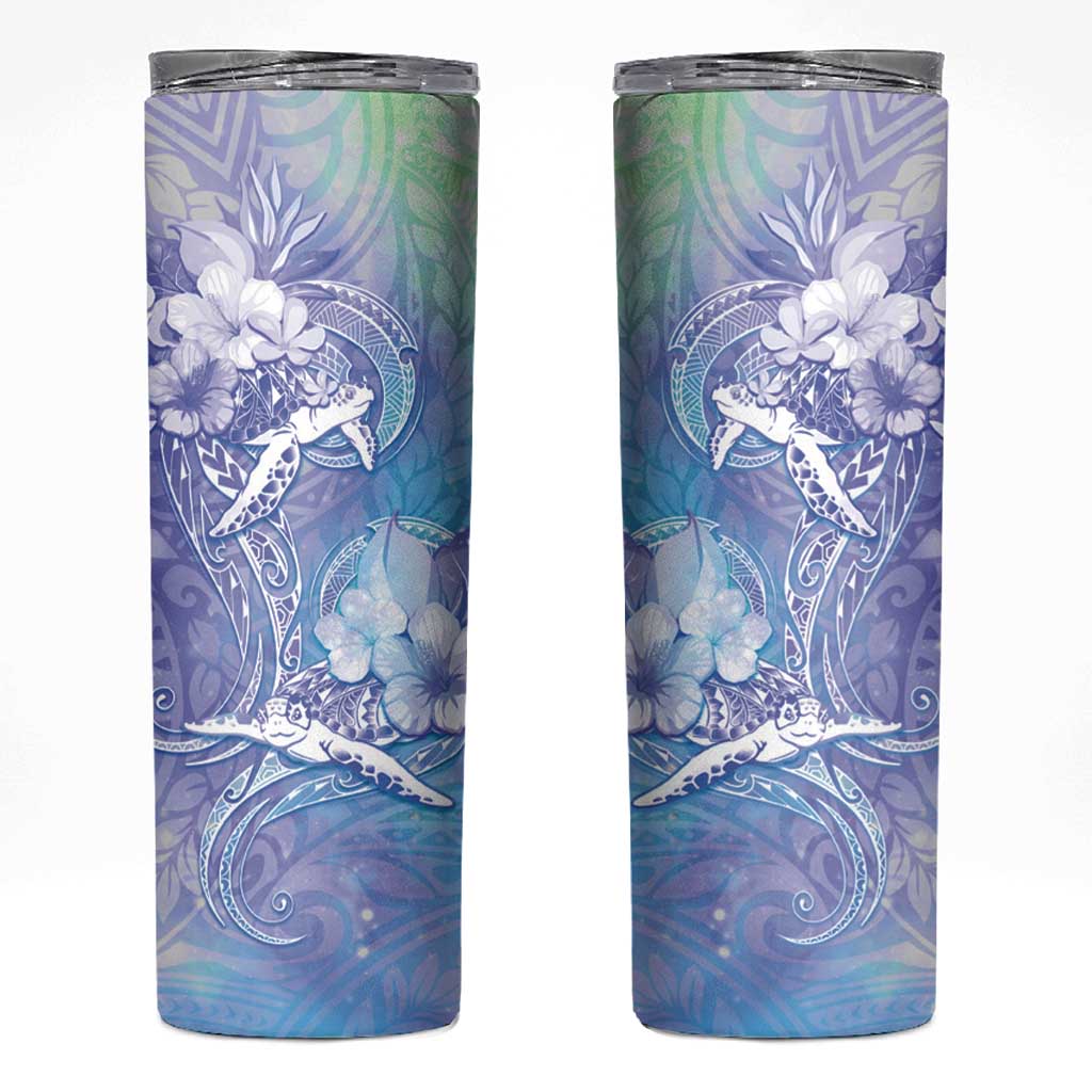 Couple Blue Sea Turtle Heart Love Skinny Tumbler LT05