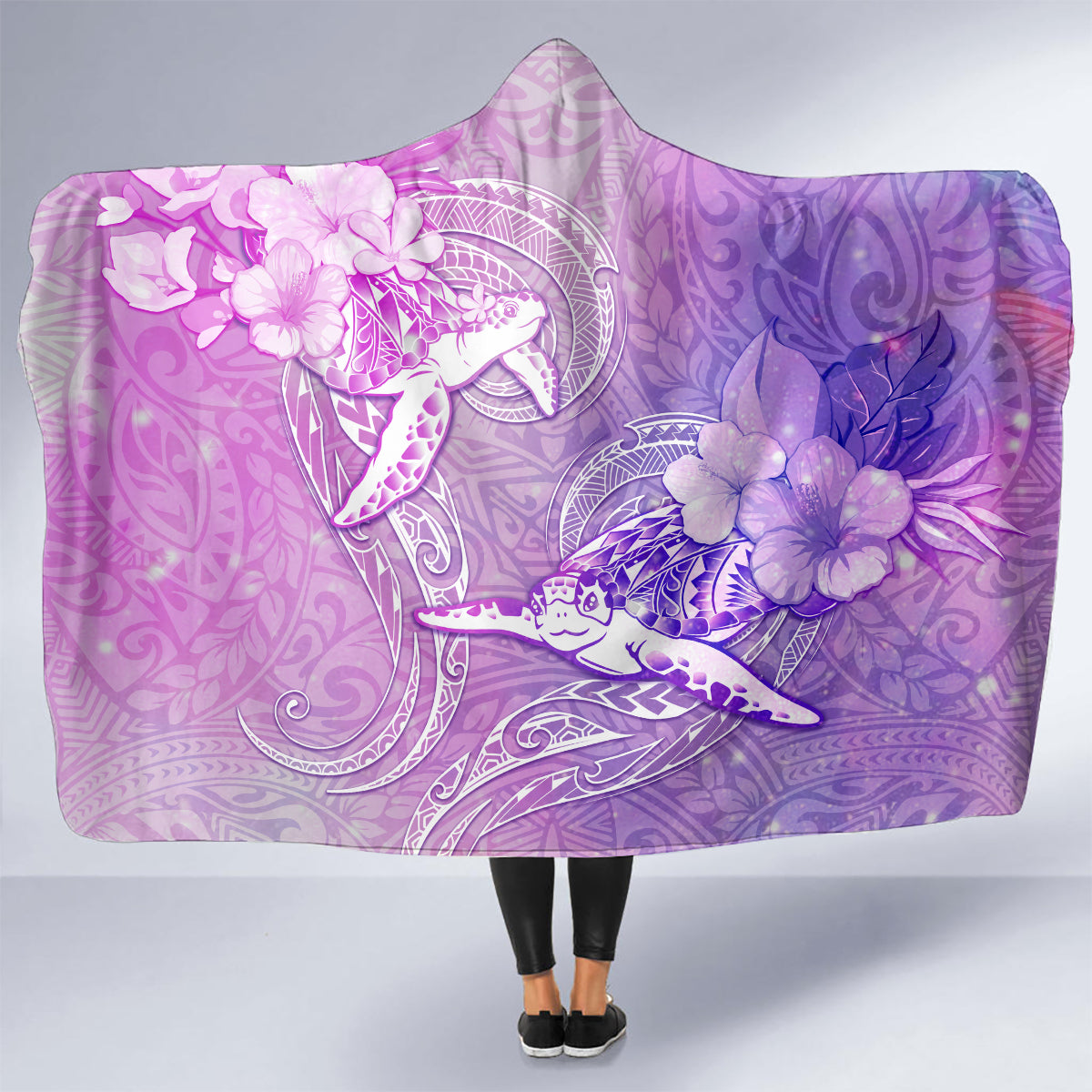 Couple Sea Turtle Love Give Us A Fairytale Hooded Blanket LT05 - Polynesian Pride