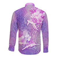 Couple Sea Turtle Love Give Us A Fairytale Long Sleeve Button Shirt LT05 - Polynesian Pride