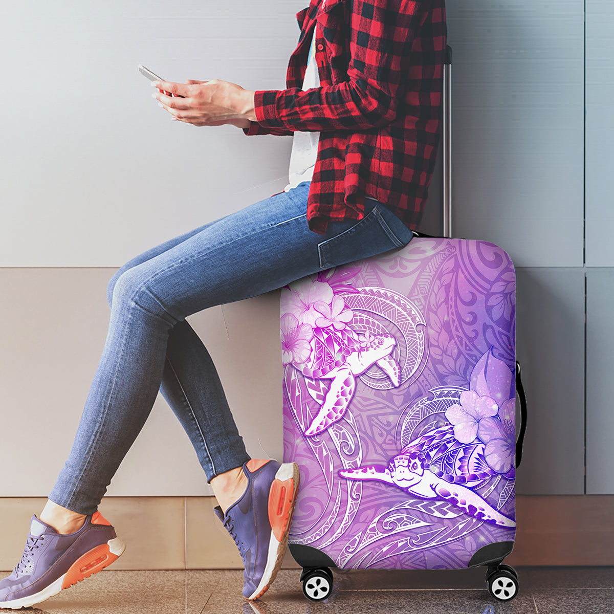 Couple Sea Turtle Love Give Us A Fairytale Luggage Cover LT05 - Polynesian Pride