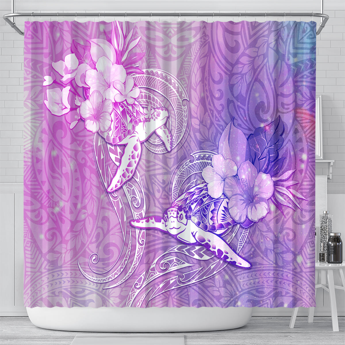 Couple Sea Turtle Love Give Us A Fairytale Shower Curtain LT05 - Polynesian Pride