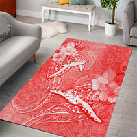 Polynesia Sea Turtle Couple Area Rug Happy Valentine Day Red LT05 - Polynesian Pride