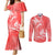 Polynesia Sea Turtle Couple Couples Matching Mermaid Dress and Long Sleeve Button Shirt Happy Valentine Day Red LT05 Red - Polynesian Pride