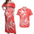 Polynesia Sea Turtle Couple Couples Matching Off Shoulder Maxi Dress and Hawaiian Shirt Happy Valentine Day Red LT05 Red - Polynesian Pride