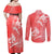 Polynesia Sea Turtle Couple Couples Matching Off Shoulder Maxi Dress and Long Sleeve Button Shirt Happy Valentine Day Red LT05 - Polynesian Pride