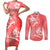 Polynesia Sea Turtle Couple Couples Matching Short Sleeve Bodycon Dress and Long Sleeve Button Shirt Happy Valentine Day Red LT05 Red - Polynesian Pride