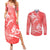 Polynesia Sea Turtle Couple Couples Matching Summer Maxi Dress and Long Sleeve Button Shirt Happy Valentine Day Red LT05 Red - Polynesian Pride
