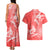 Polynesia Sea Turtle Couple Couples Matching Tank Maxi Dress and Hawaiian Shirt Happy Valentine Day Red LT05 - Polynesian Pride