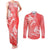 Polynesia Sea Turtle Couple Couples Matching Tank Maxi Dress and Long Sleeve Button Shirt Happy Valentine Day Red LT05 Red - Polynesian Pride