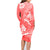 Polynesia Sea Turtle Couple Family Matching Long Sleeve Bodycon Dress and Hawaiian Shirt Happy Valentine Day Red LT05 - Polynesian Pride