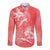 Polynesia Sea Turtle Couple Long Sleeve Button Shirt Happy Valentine Day Red LT05 Unisex Red - Polynesian Pride