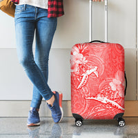 Polynesia Sea Turtle Couple Luggage Cover Happy Valentine Day Red LT05 - Polynesian Pride