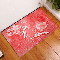 Polynesia Sea Turtle Couple Rubber Doormat Happy Valentine Day Red LT05 Red - Polynesian Pride