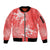 Polynesia Sea Turtle Couple Sleeve Zip Bomber Jacket Happy Valentine Day Red LT05 Unisex Red - Polynesian Pride