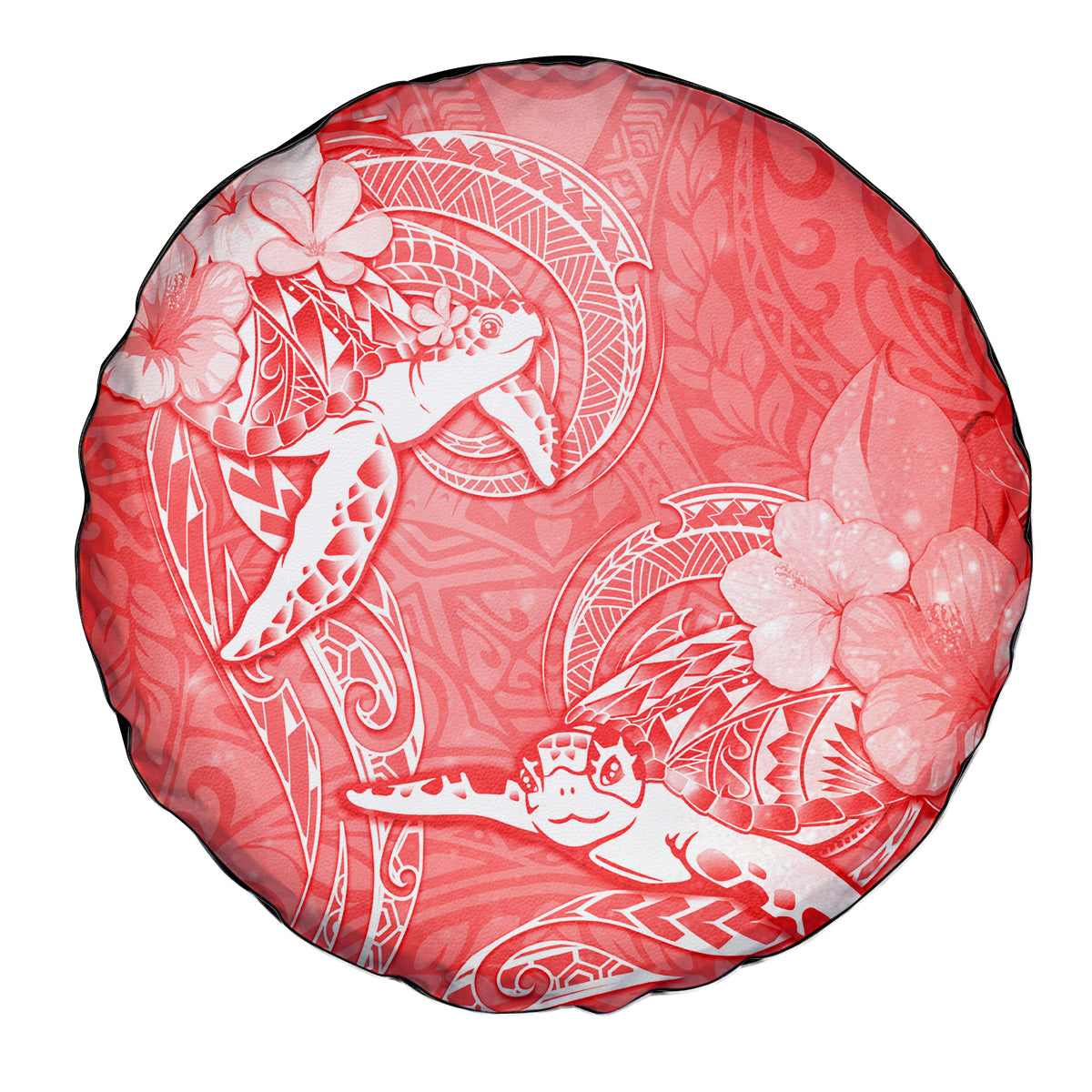 Polynesia Sea Turtle Couple Spare Tire Cover Happy Valentine Day Red LT05 - Polynesian Pride