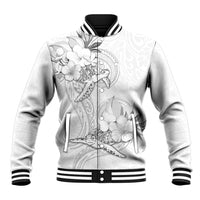Polynesia Sea Turtle Couple Baseball Jacket Happy Valentine Day White LT05 Unisex White - Polynesian Pride