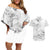 Polynesia Sea Turtle Couple Couples Matching Off Shoulder Short Dress and Hawaiian Shirt Happy Valentine Day White LT05 White - Polynesian Pride