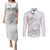Polynesia Sea Turtle Couple Couples Matching Puletasi Dress and Long Sleeve Button Shirt Happy Valentine Day White LT05 White - Polynesian Pride
