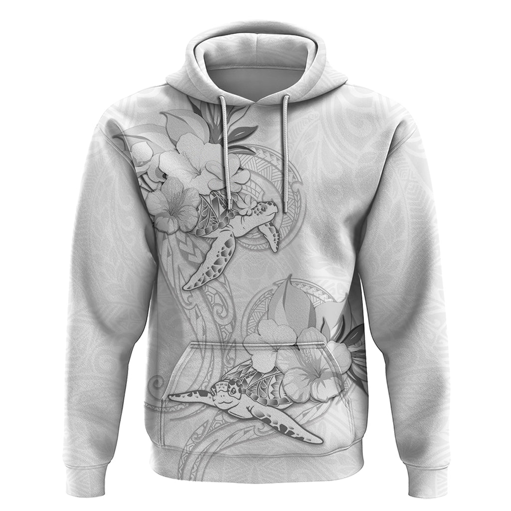 Polynesia Sea Turtle Couple Hoodie Happy Valentine Day White LT05 Pullover Hoodie White - Polynesian Pride