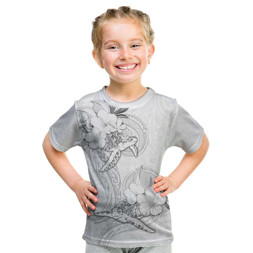 Polynesia Sea Turtle Couple Kid T Shirt Happy Valentine Day White LT05 White - Polynesian Pride