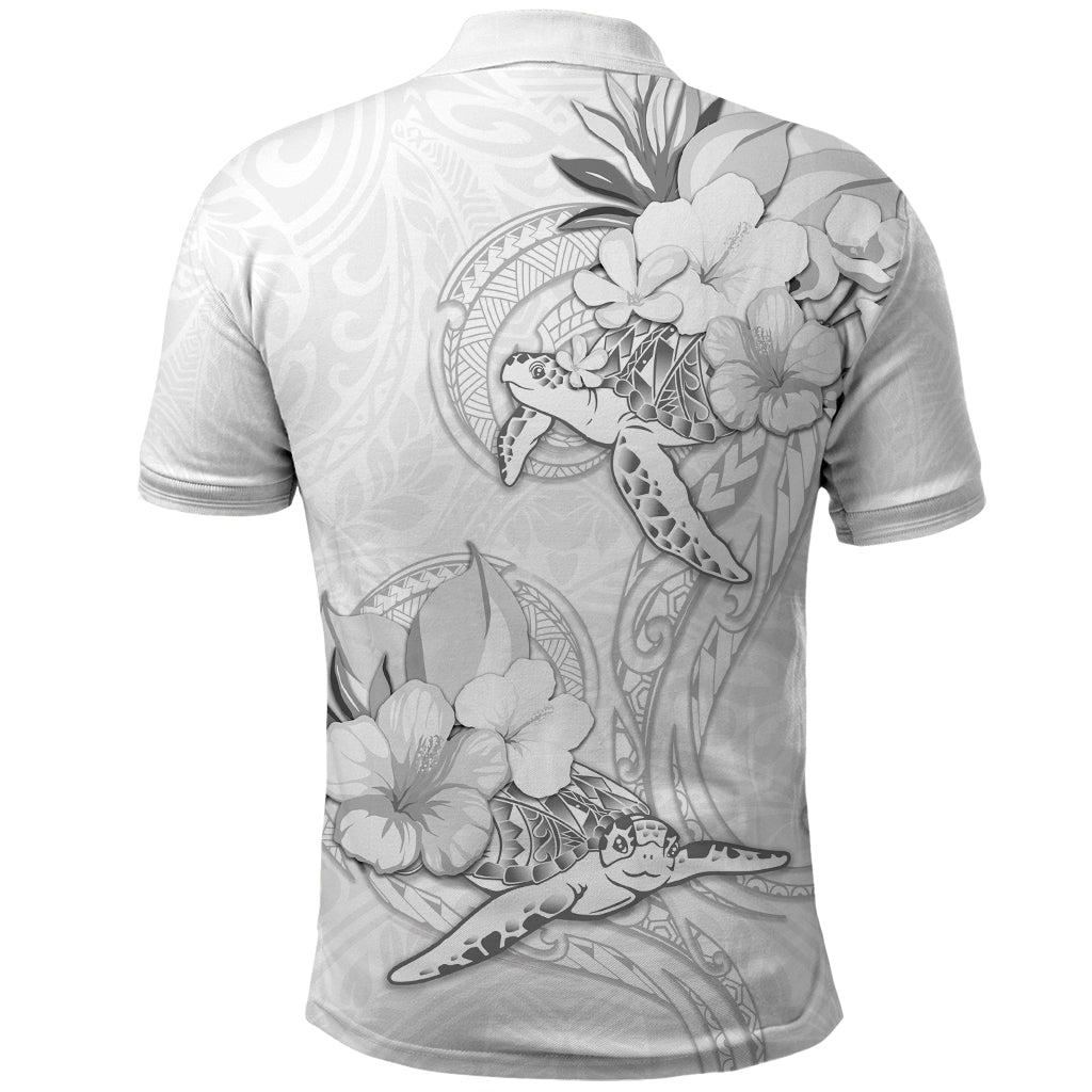 Polynesia Sea Turtle Couple Polo Shirt Happy Valentine Day White LT05 - Polynesian Pride