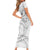 Polynesia Sea Turtle Couple Short Sleeve Bodycon Dress Happy Valentine Day White LT05 - Polynesian Pride