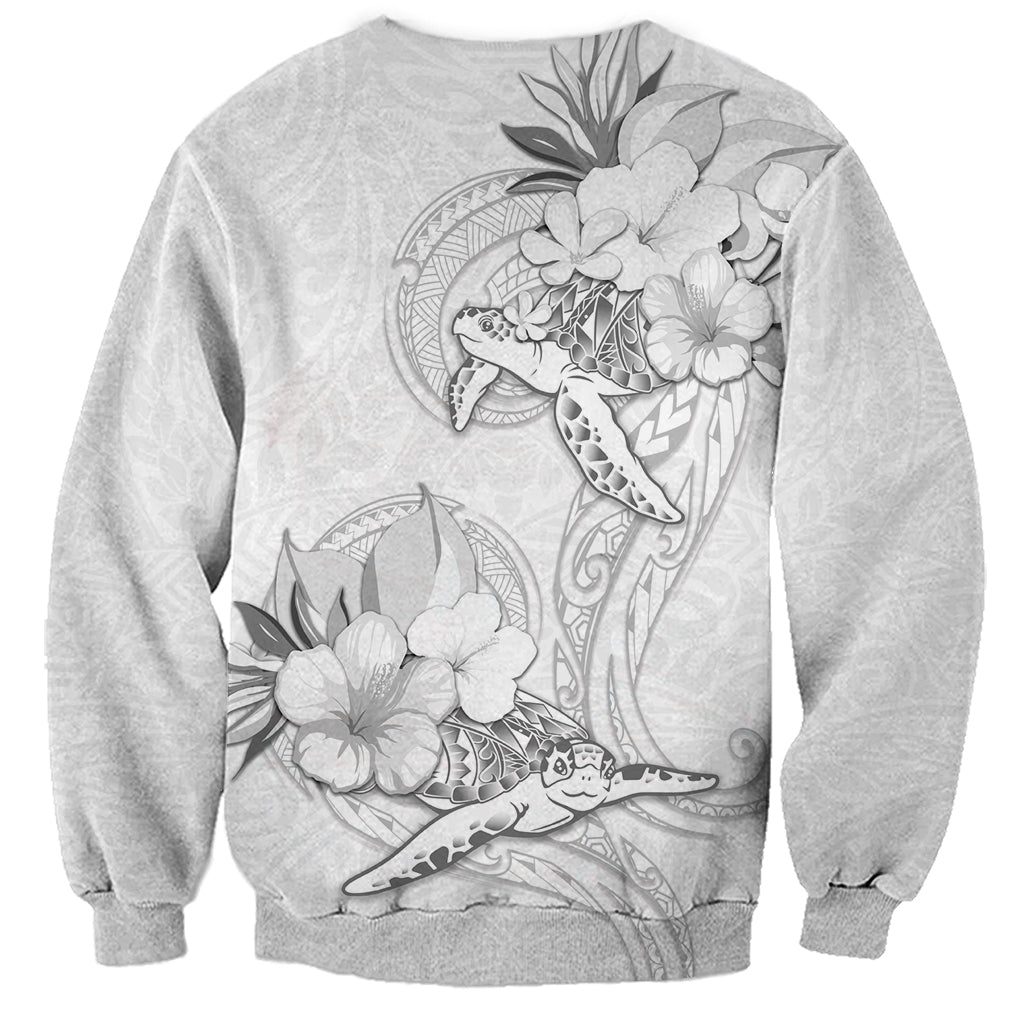 Polynesia Sea Turtle Couple Sweatshirt Happy Valentine Day White LT05 - Polynesian Pride