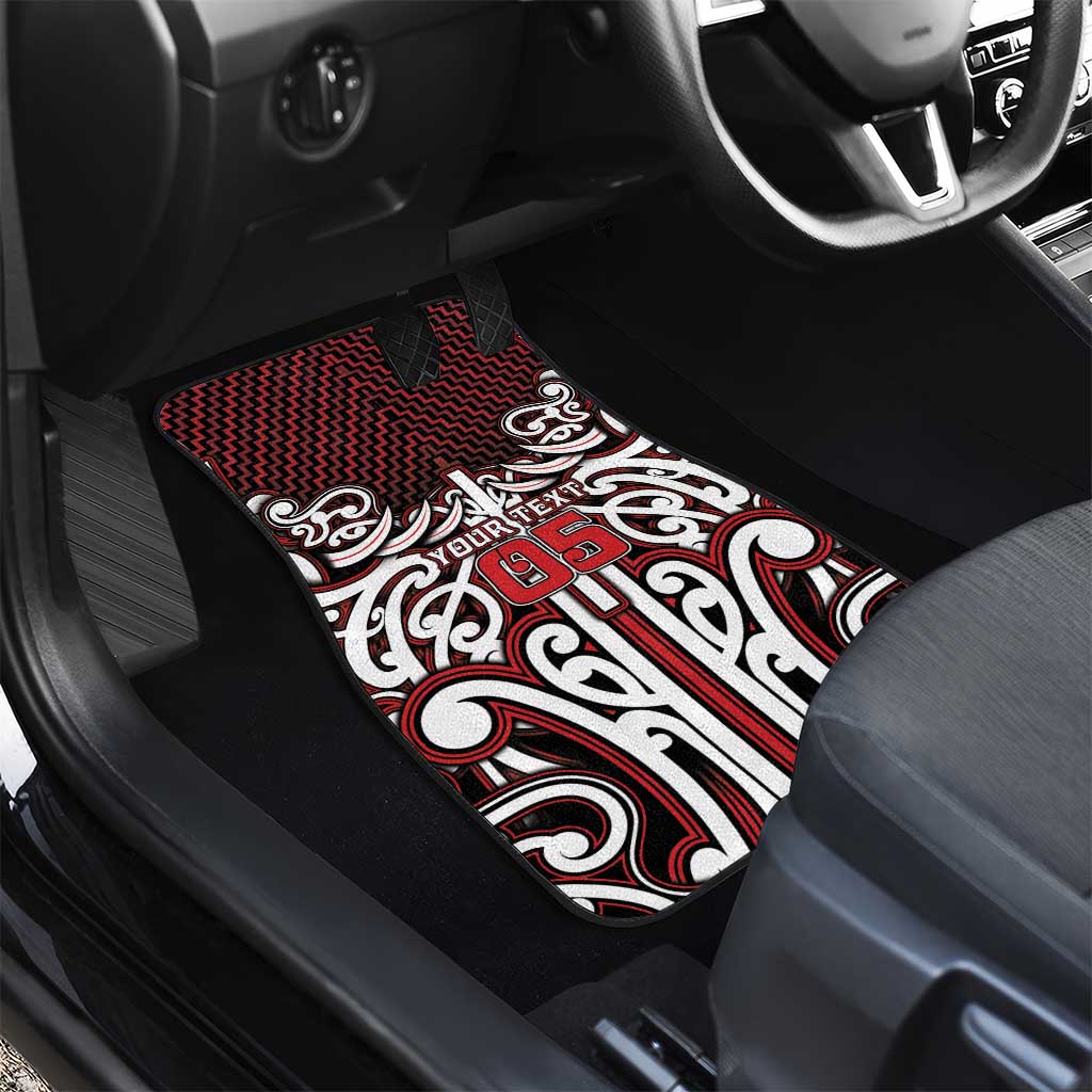 Custom Aotearoa Ngapuhi Car Mats Maori Tribal Pattern Mix Poutama