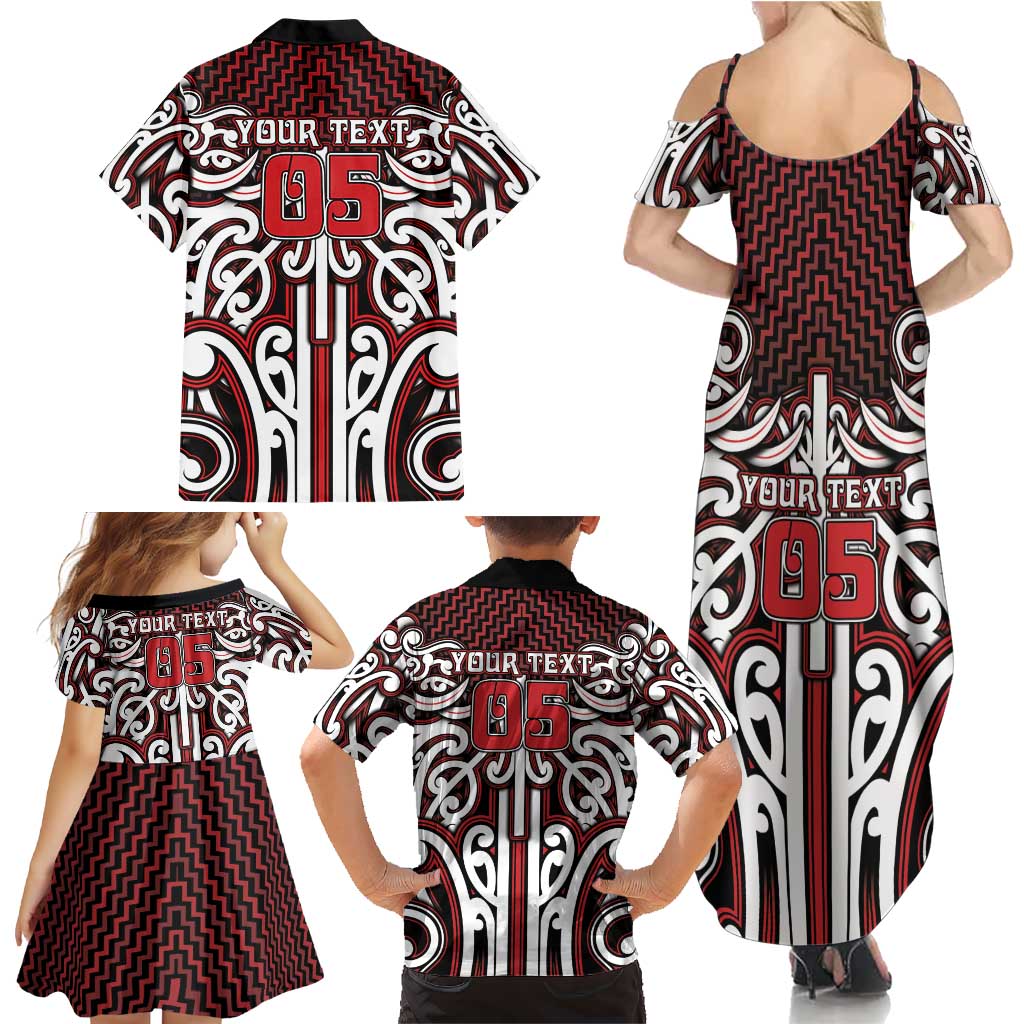 Custom Aotearoa Ngapuhi Family Matching Summer Maxi Dress and Hawaiian Shirt Maori Tribal Pattern Mix Poutama LT05 - Polynesian Pride