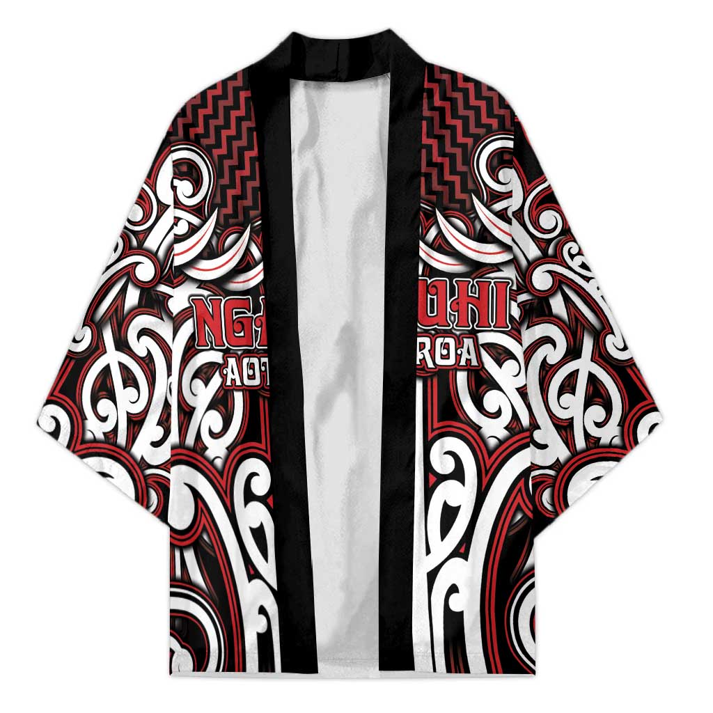 Custom Aotearoa Ngapuhi Kimono Maori Tribal Pattern Mix Poutama