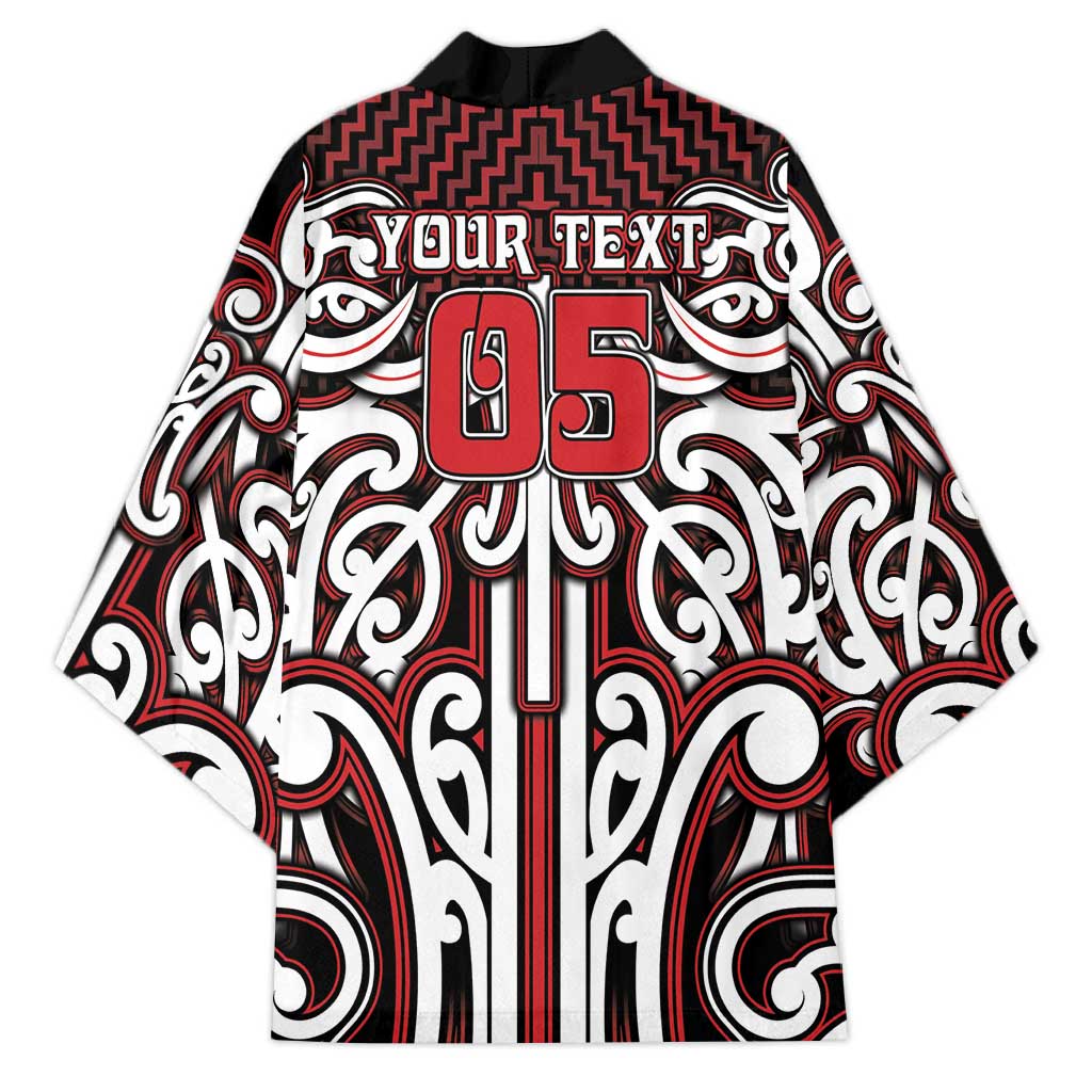 Custom Aotearoa Ngapuhi Kimono Maori Tribal Pattern Mix Poutama