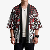 Custom Aotearoa Ngapuhi Kimono Maori Tribal Pattern Mix Poutama