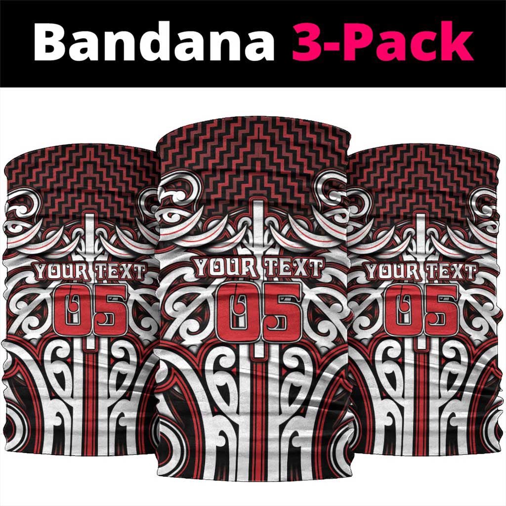 Custom Aotearoa Ngapuhi Neck Gaiter Maori Tribal Pattern Mix Poutama