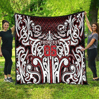 Custom Aotearoa Ngapuhi Quilt Maori Tribal Pattern Mix Poutama