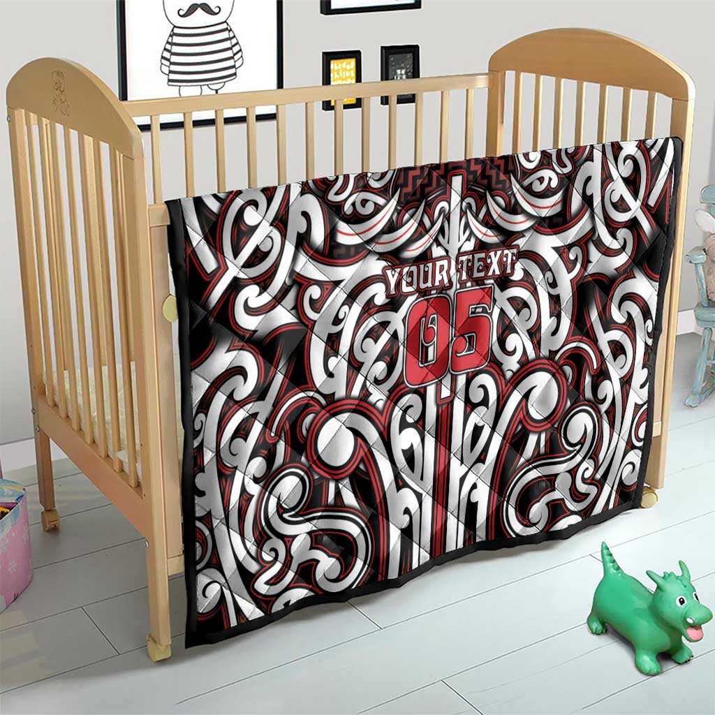 Custom Aotearoa Ngapuhi Quilt Maori Tribal Pattern Mix Poutama