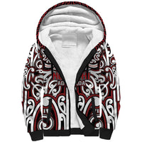 Custom Aotearoa Ngapuhi Sherpa Hoodie Maori Tribal Pattern Mix Poutama