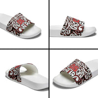 Custom Aotearoa Ngapuhi Slide Sandals Maori Tribal Pattern Mix Poutama