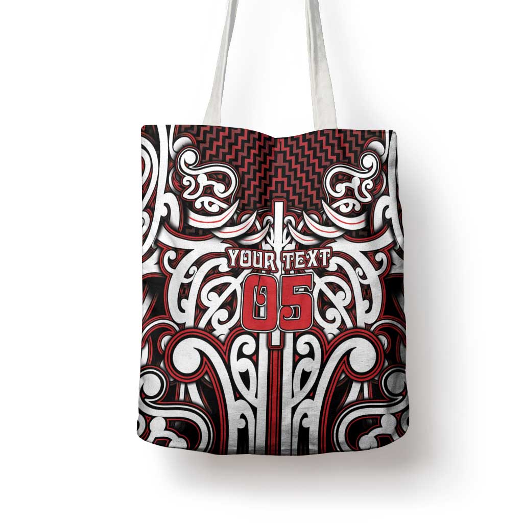 Custom Aotearoa Ngapuhi Tote Bag Maori Tribal Pattern Mix Poutama