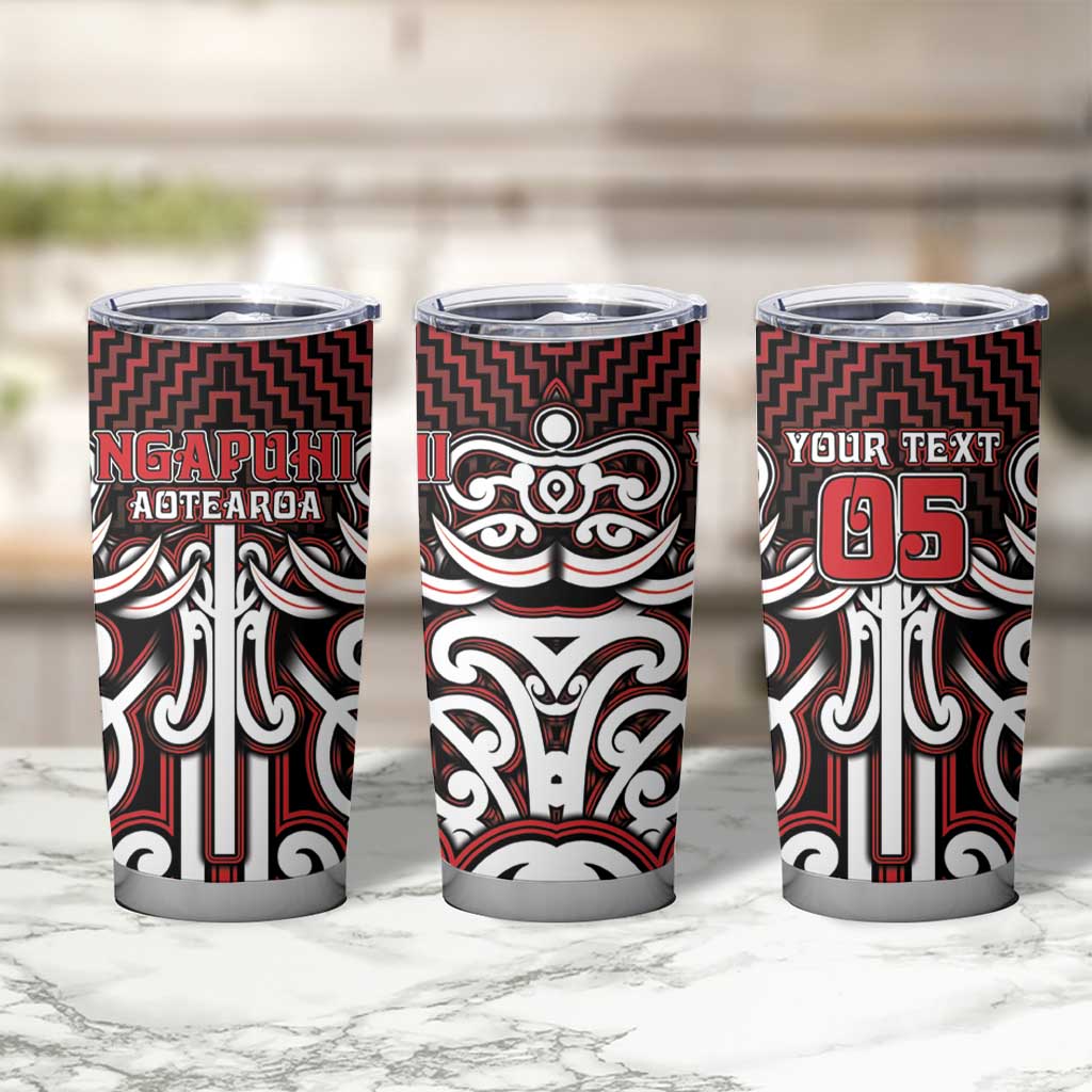 Custom Aotearoa Ngapuhi Tumbler Cup Maori Tribal Pattern Mix Poutama