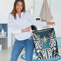 Custom Aotearoa Ngati Porou Laundry Basket Maori Tribal Pattern Mix Poutama