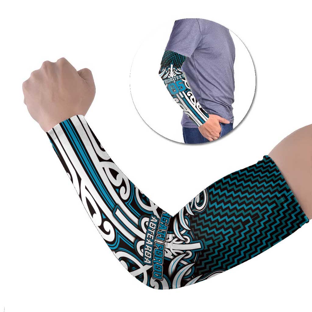 Custom Aotearoa Ngati Porou Arm Sleeves Maori Tribal Pattern Mix Poutama